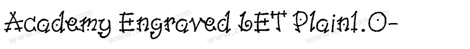 Academy Engraved LET Plain1.0字体转换